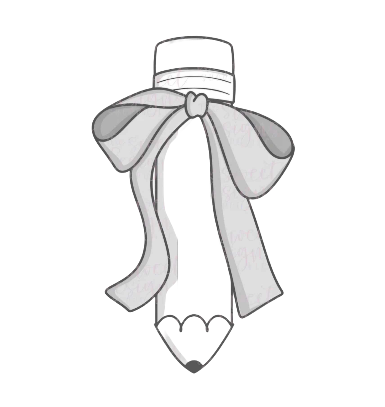 Pencil w ribbon stl