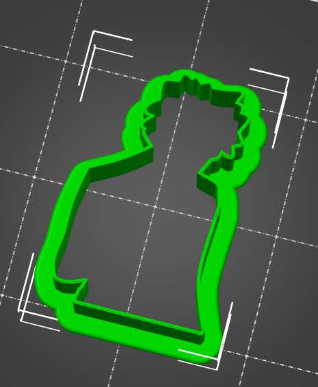animecharacter 3.5" cookie cutter STL
